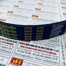 Dây curoa máy phát xe bơm bê tông, 8PK 950