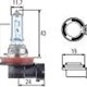 Bóng đèn H8 12V-55W, Hella 8GH008356-121