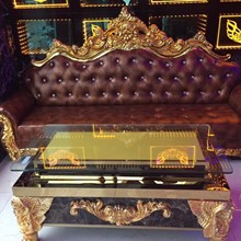 Ghế sofa cổ điển, Ghế đuôi công mạ vàng 1M