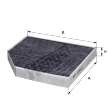 Lọc gió điều hòa Audi Q5, A4, A5, Hengst Filter E2948LC