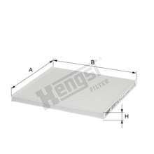Lọc gió điều hòa Hyundai Santafe, Hengst Filter E3911LI
