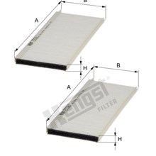 Lọc gió điều hòa Hyundai Getz, Hengst Filter E3926LI-2