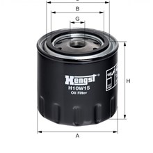 Lọc dầu nhớt động cơ Chrysler, Hengst Filter H10W15