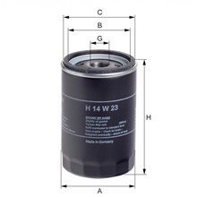 Lọc dầu nhớt động cơ Ford Fiesta, Hengst Filter H14W23