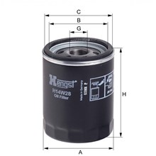 Lọc dầu nhớt động cơ Fiat Siena, Hengst Filter H14W28