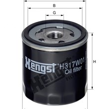Lọc dầu nhớt động cơ Audi A1, Hengst Filter H317W01