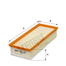 Lọc gió động cơ Audi Q5, A4,A5, Hengst Filter E676L01