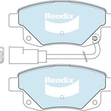 Má phanh sau Ford Transit 2.4, 2.2 (06 - 13), Bendix DB 1968